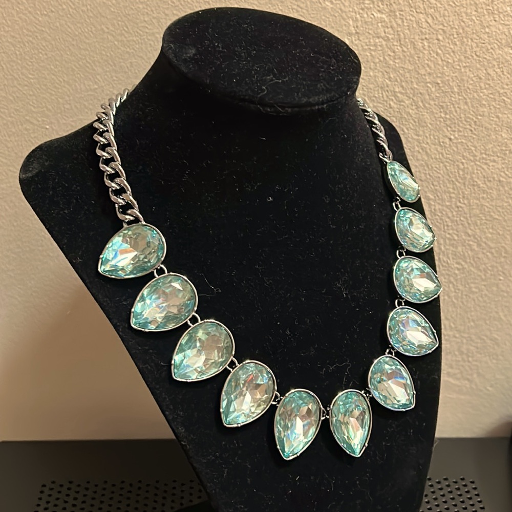 Large Rhinestone Statement Necklace - image 6